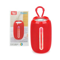 T&G WIRELESS SPEAKER TG-653 FM/AUX/USB RED T&G WIRELESS SPEAKER TG-653 FM/AUX/USB RED